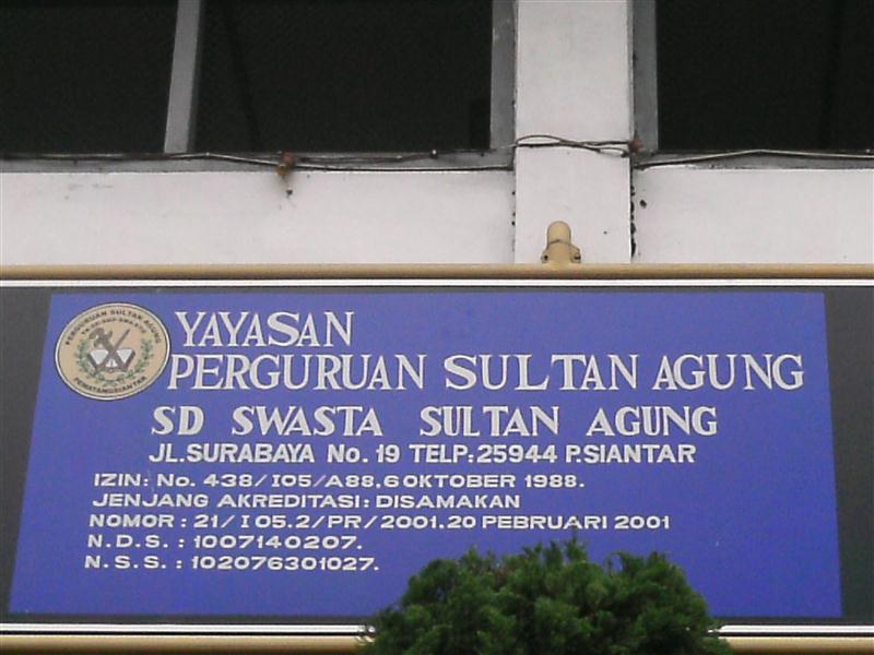 PERPUSTAKAAN SEKOLAH DASAR SWASTA SULTAN AGUNG